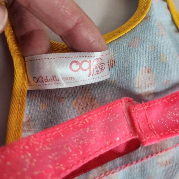 Our Generation OG‎ Doll Girl Clothes Fits 18 In Dolls dress apron sweets orange - Picture 7 of 9